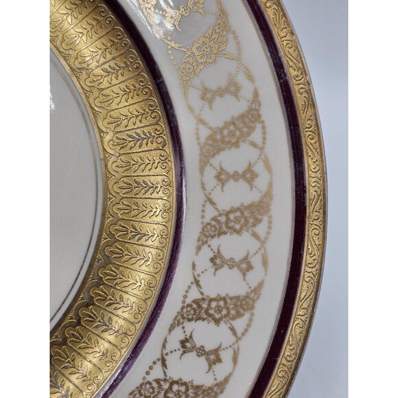 Arabia Of Finland Gold Encrusted Opulent Dinner Dish Vintage 1923-1949 Art Deco - Picture 9 of 10